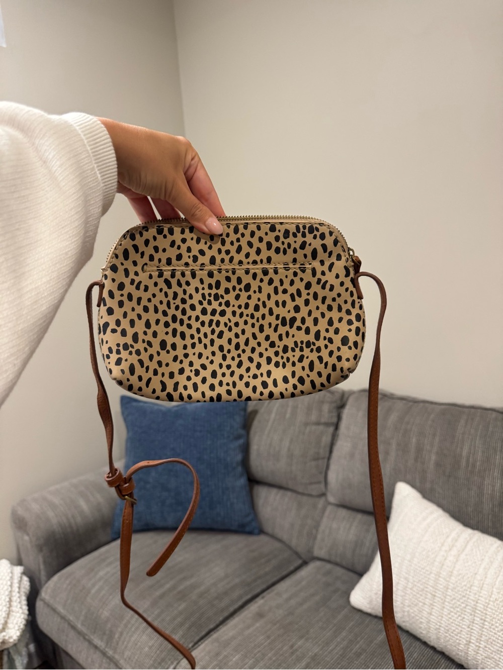 Target Leopard Print Crossbody Bag in Tan and Black